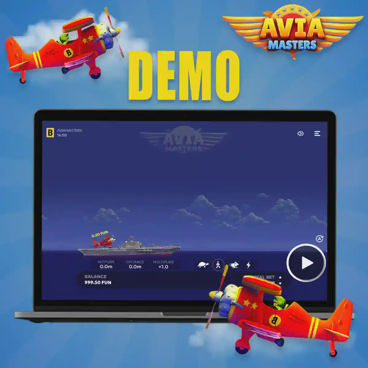 The Avia Masters demo mode interface at 1win casino. The Avia Masters demo mode interface at 1win casino.